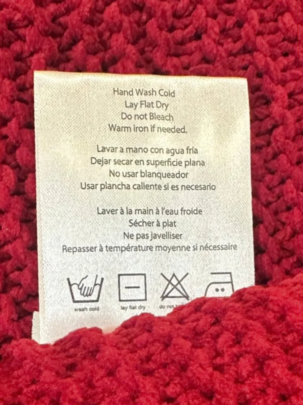 Rae Dunn Christmas Throw | Seude Patch Inscribed: MERRY | 50